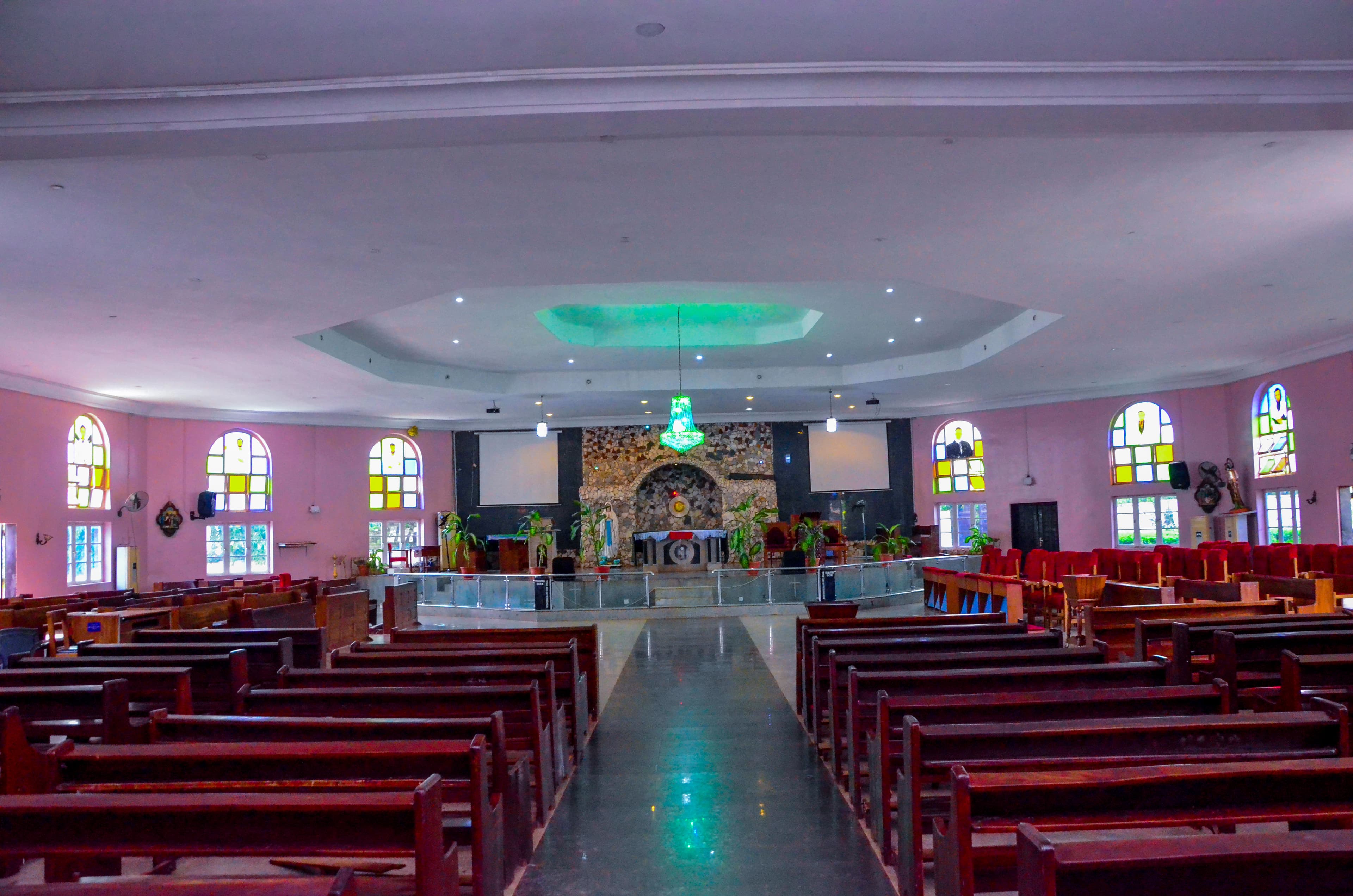 Church Pews and Altar